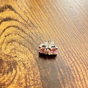 Pink earrings studs